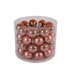 Kerstbal 40mm Koraal Combi 30/koker