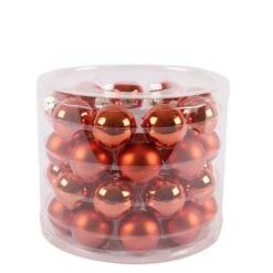 Kerstbal 40mm Oranje Combi 30/koker