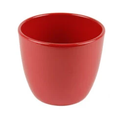 Pot Boule D.15,5cm/10,5cmxH.13cm (pot 13) Rood Glans 6/tray