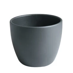 Pot Boule D.7cm/5cmxH.6cm (pot 6) Antraciet Zwart Mat 15/tray