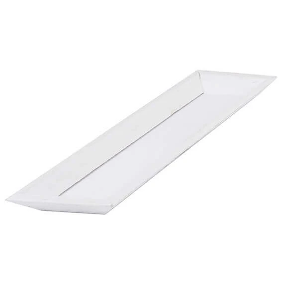 Houten Bord 58x17/H.2cm Rechthoek Wit 1 Houten Bord 58x17/H.2cm Rechthoek Wit